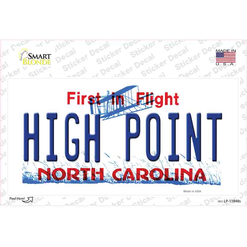 High Point North Carolina Novelty Sticker Decal Small