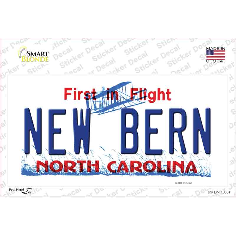 New Bern North Carolina Novelty Sticker Decal Small