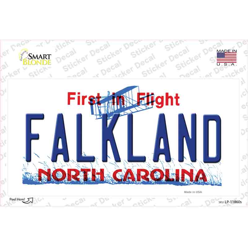 Falkland North Carolina Novelty Sticker Decal Small