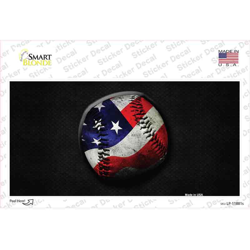 American Baseball Novelty Sticker Decal Small