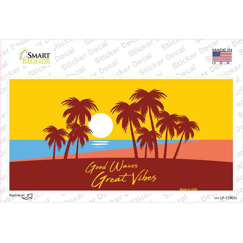 Good Waves Great Novelty Sticker Decal