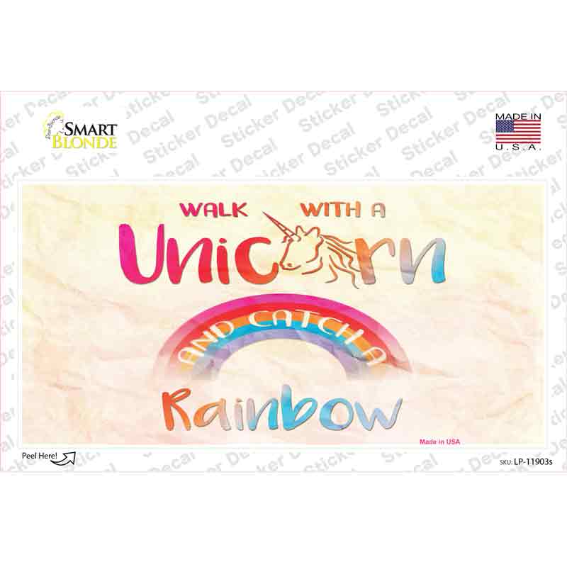 Walk with a Unicorn Novelty Sticker Decal