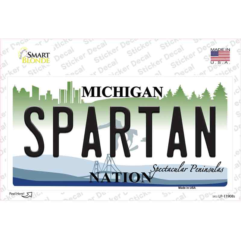 Michigan Spartan Novelty Sticker Decal Small