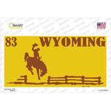 Wyoming Yellow Novelty Sticker Decal Small