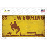 Wyoming Yellow Rusty Novelty Sticker Decal Small