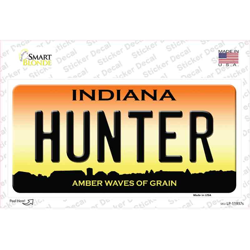 Hunter Indiana Novelty Sticker Decal Small