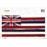 Hawaii Corrugated Flag Novelty Sticker Decal Small