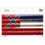 Mississippi Corrugated Flag Novelty Sticker Decal Small