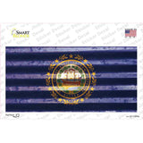 New Hampshire Corrugated Flag Novelty Sticker Decal Small