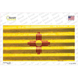 New Mexico Corrugated Flag Novelty Sticker Decal Small