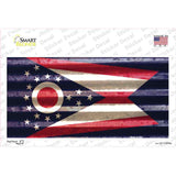 Ohio Corrugated Flag Novelty Sticker Decal Small