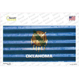 Oklahoma Corrugated Flag Novelty Sticker Decal Small