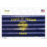 Oregon Corrugated Flag Novelty Sticker Decal Small