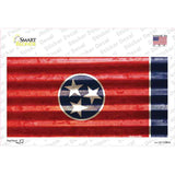 Tennessee Corrugated Flag Novelty Sticker Decal Small