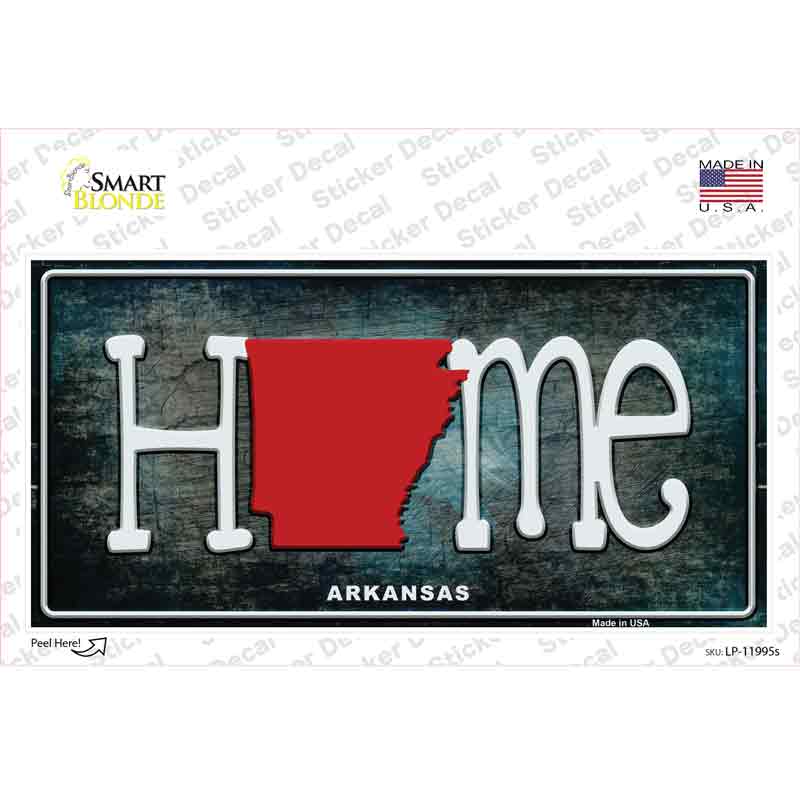 Arkansas Home State Outline Novelty Sticker Decal Small