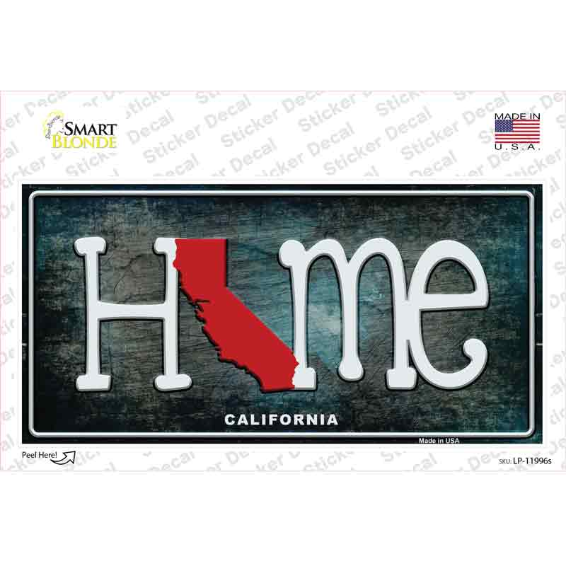 California Home State Outline Novelty Sticker Decal Small