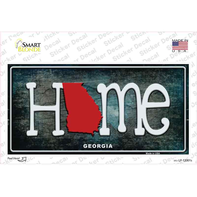 Georgia Home State Outline Novelty Sticker Decal