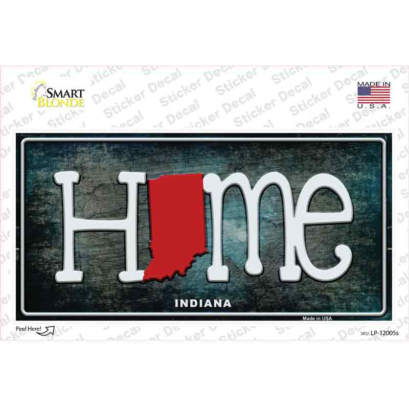 Indiana Home State Outline Novelty Sticker Decal Small