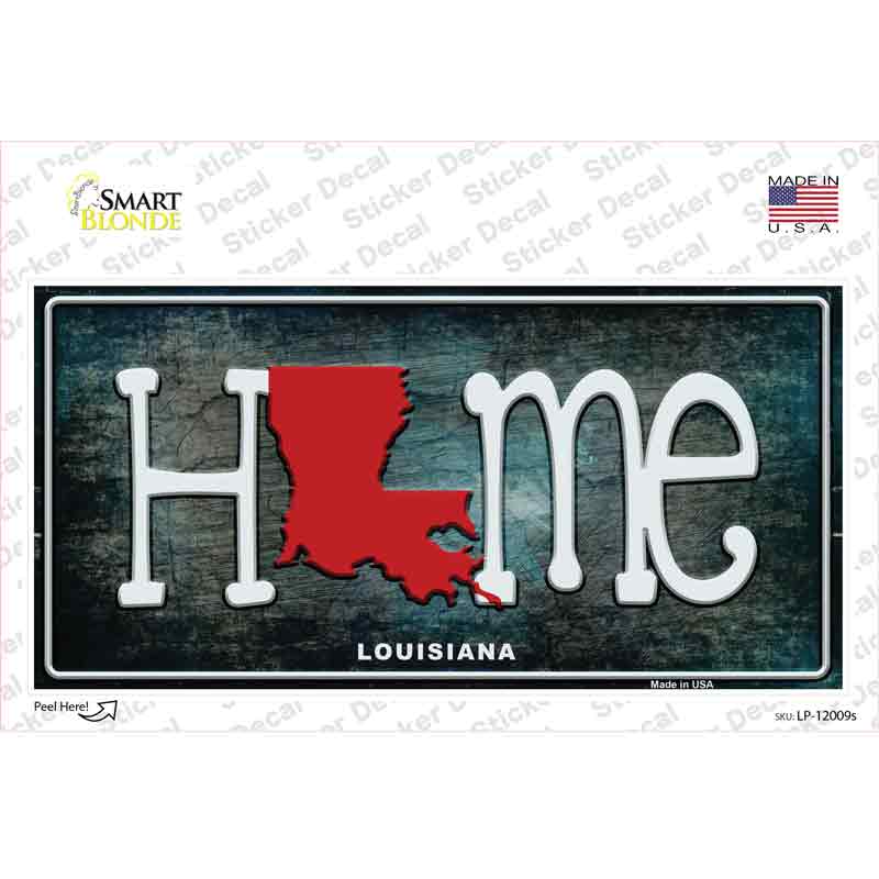 Louisiana Home State Outline Novelty Sticker Decal Small