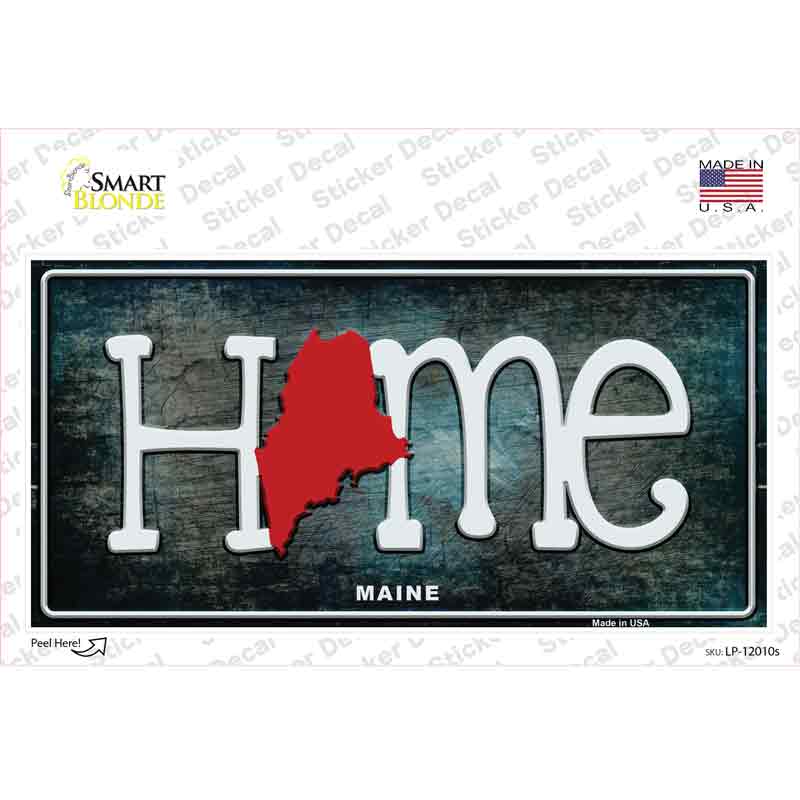 Maine Home State Outline Novelty Sticker Decal Small