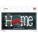 Massachusetts Home State Outline Novelty Sticker Decal Small