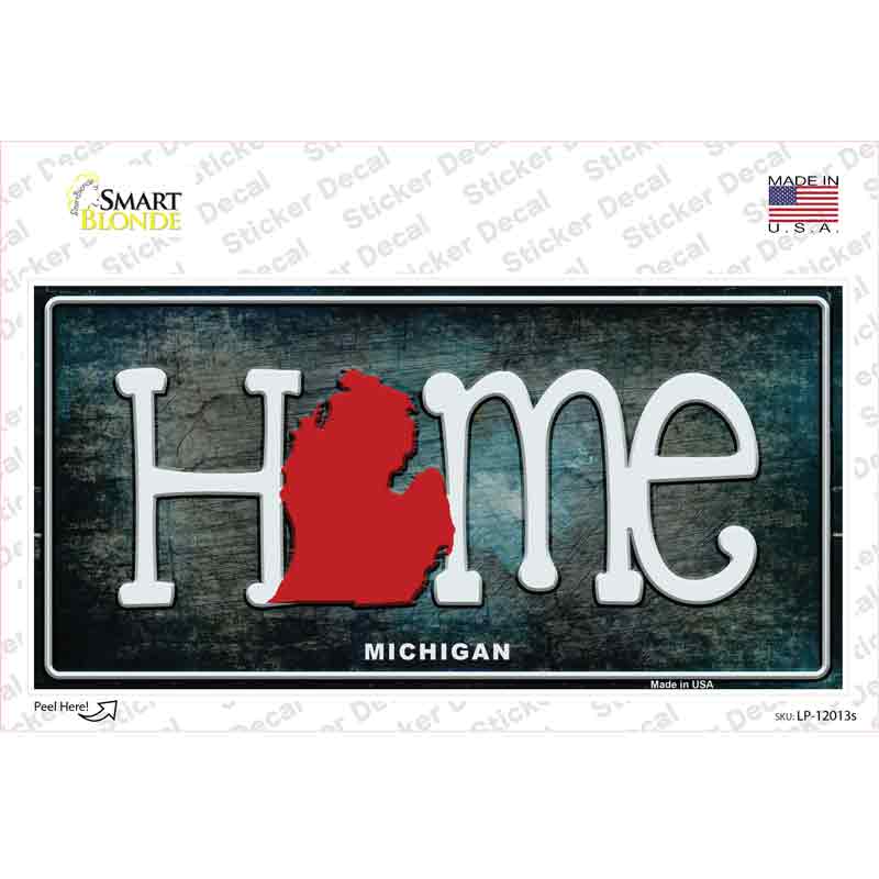 Michigan Home State Outline Novelty Sticker Decal Small