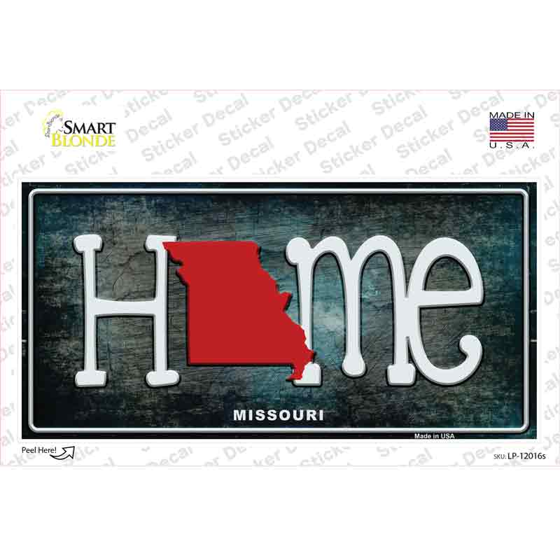 Missouri Home State Outline Novelty Sticker Decal