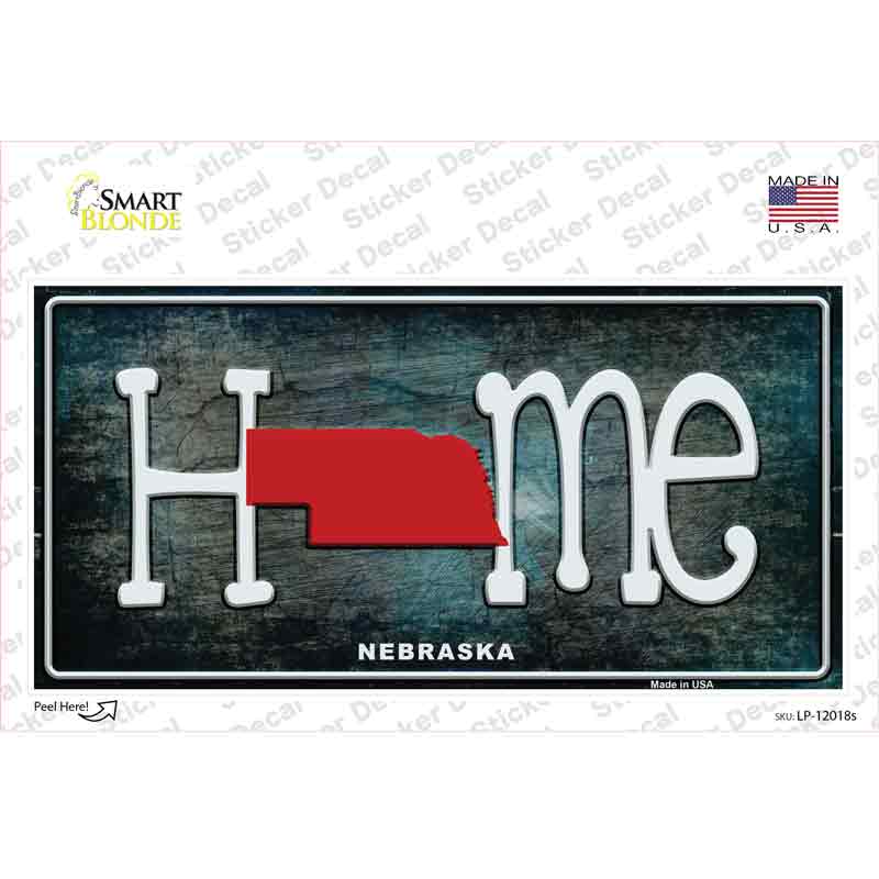 Nebraska Home State Outline Novelty Sticker Decal Small