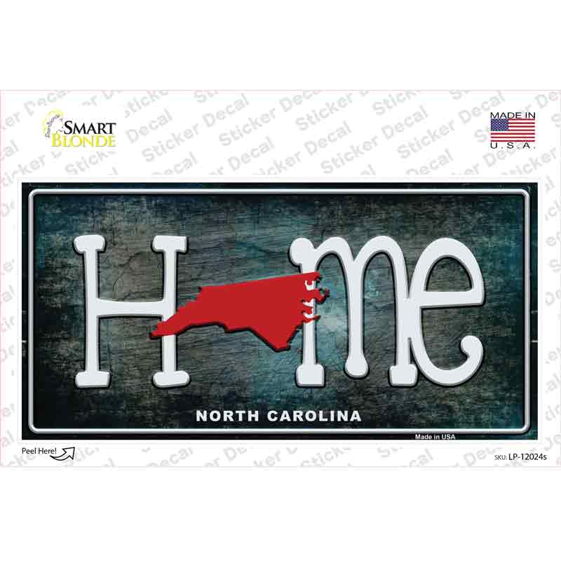 North Carolina Home State Outline Novelty Sticker Decal