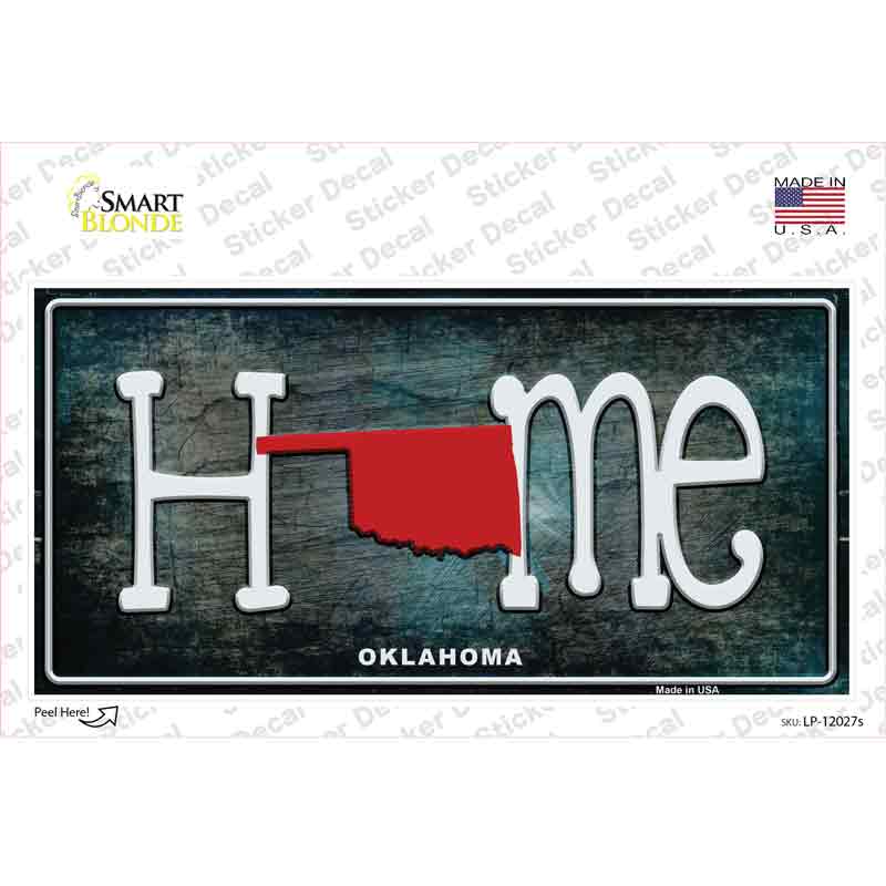 Oklahoma Home State Outline Novelty Sticker Decal Small