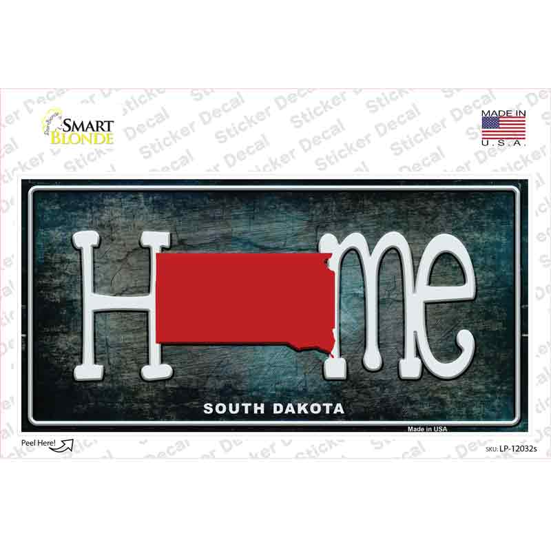 South Dakota Home State Outline Novelty Sticker Decal Small