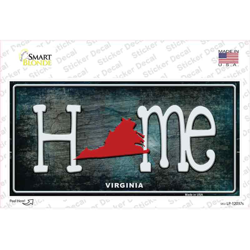 Virginia Home State Outline Novelty Sticker Decal Small