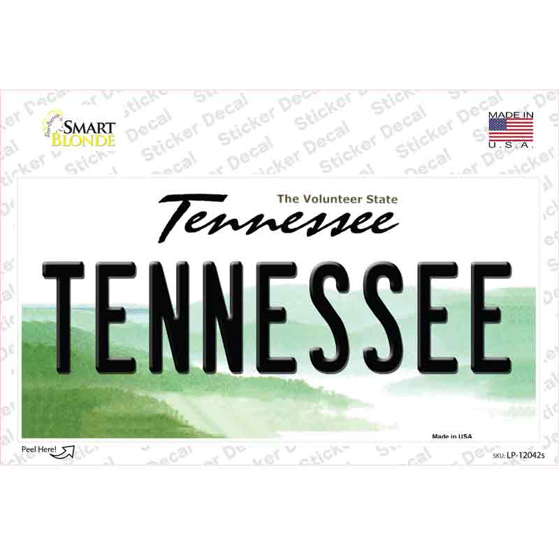 Tennessee Novelty Sticker Decal Small