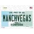 Manchvegas New Hampshire State Novelty Sticker Decal Small