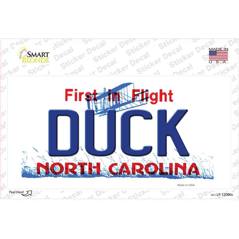 Duck North Carolina State Novelty Sticker Decal Small