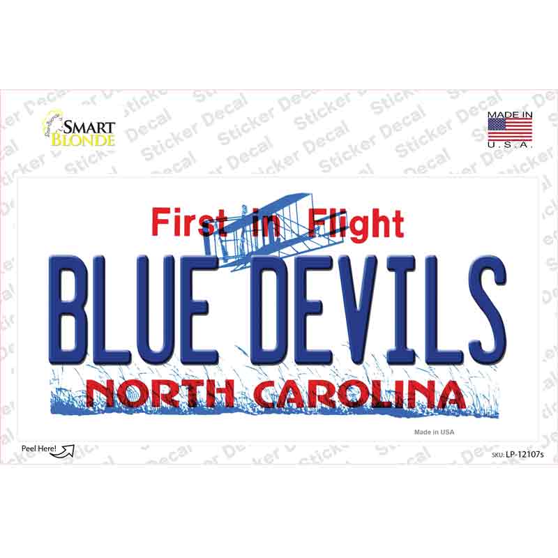 Blue Devils North Carolina State Novelty Sticker Decal Small