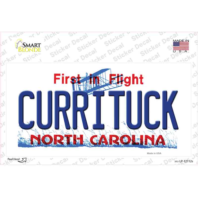 Currituck North Carolina State Novelty Sticker Decal Small