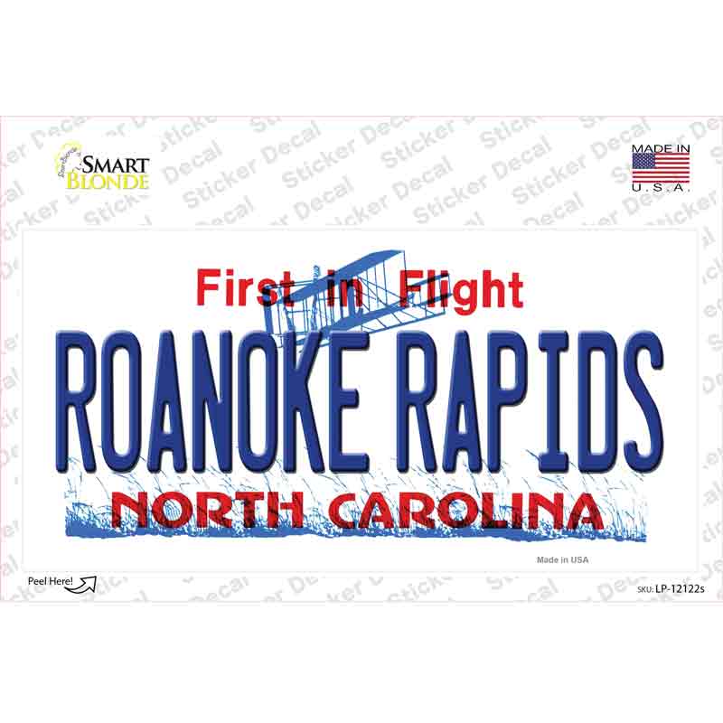 Roanoke Rapids North Carolina State Novelty Sticker Decal Small