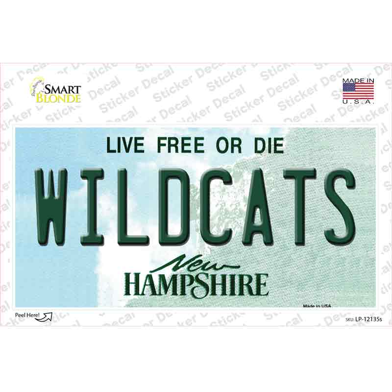 Wildcats New Hampshire Novelty Sticker Decal Small