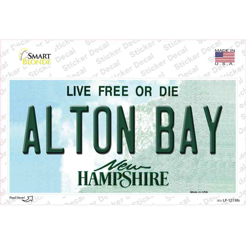 Alton Bay New Hampshire Novelty Sticker Decal Small