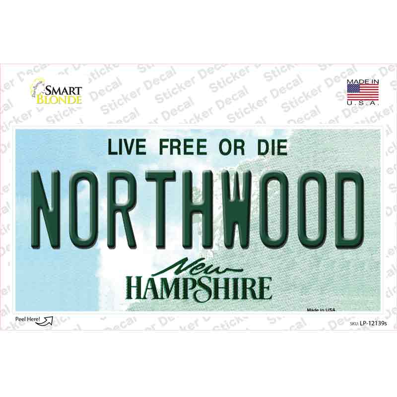 Northwood New Hampshire Novelty Sticker Decal Small