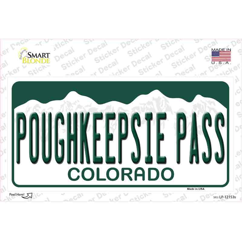 Poughkeepsie Pass Colorado Novelty Sticker Decal Small