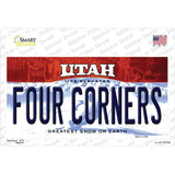 Utah Four Corners Novelty Sticker Decal Small