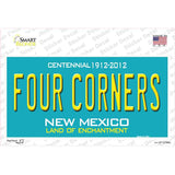 Four Corners Teal New Mexico Novelty Sticker Decal Small