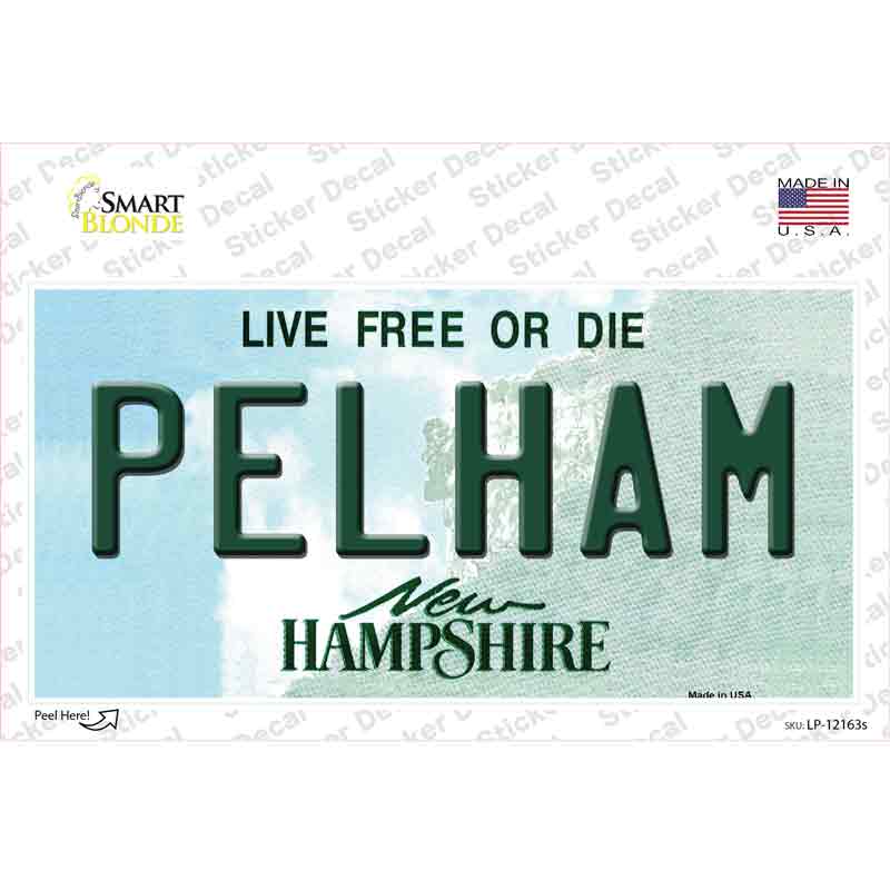 Pelham New Hampshire Novelty Sticker Decal Small