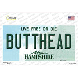 Butthead New Hampshire Novelty Sticker Decal Small