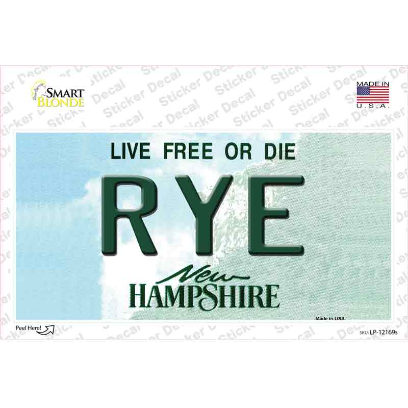 Rye New Hampshire Novelty Sticker Decal Small