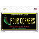 Four Corners New Mexico Black Novelty Sticker Decal Small