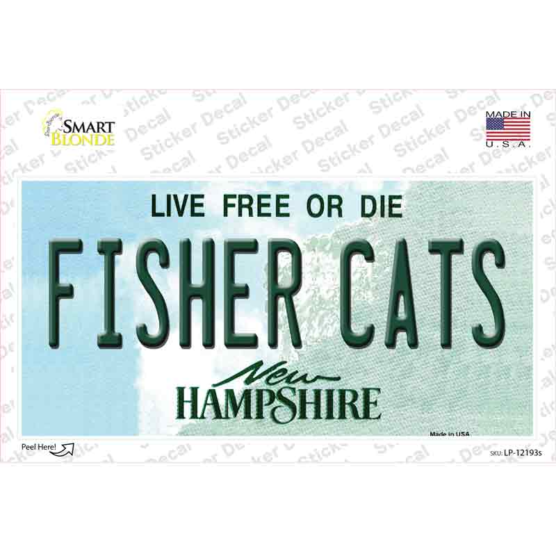 Fisher Cats New Hampshire Novelty Sticker Decal