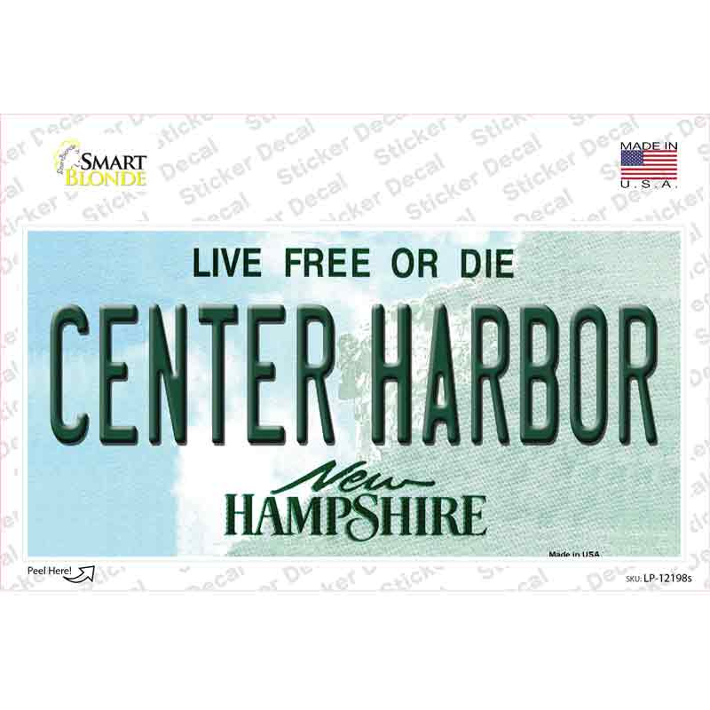 Center Harbor New Hampshire Novelty Sticker Decal Small